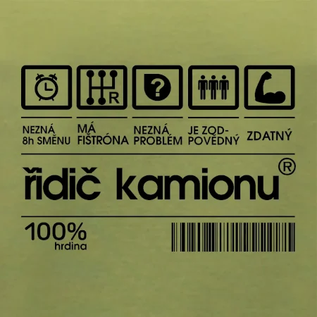 Čárový kód řidič kamionu