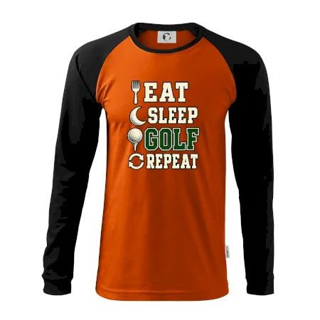 Eat sleep golf repeat typografie