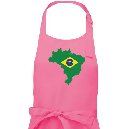 Brazílie vlajka v mapě