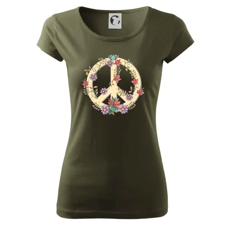 Peace symbol pískový