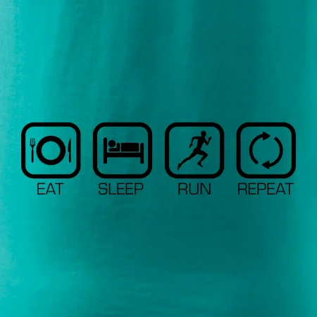 Eat sleep run repeat v řadě