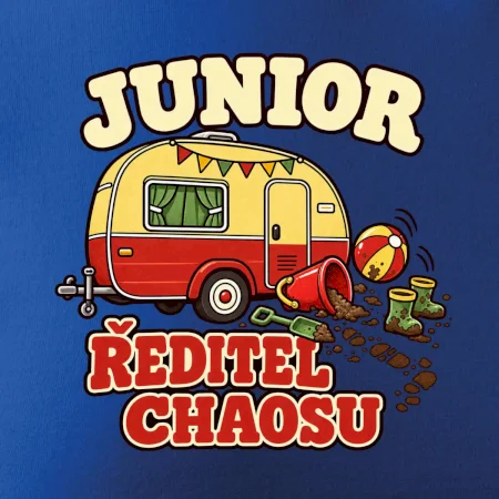 Junior ředitel chaosu dětský rodinný karavan