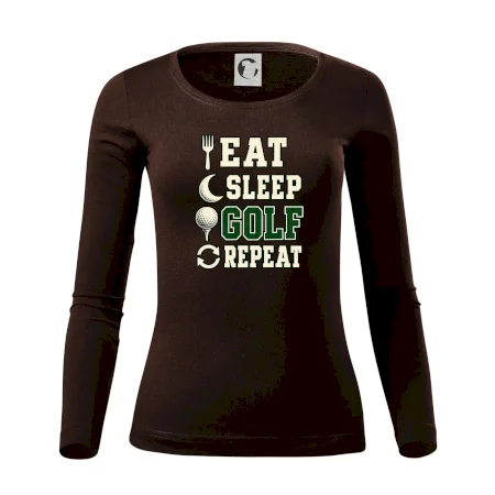 Eat sleep golf repeat typografie