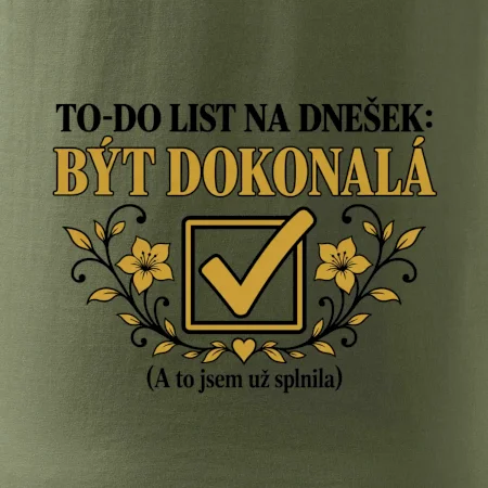 To-Do list na dnešek Být dokonalá