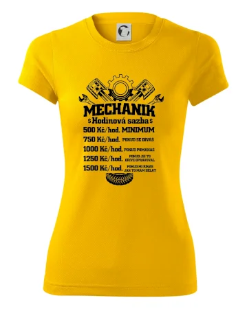 Mechanik - hodinová sazba