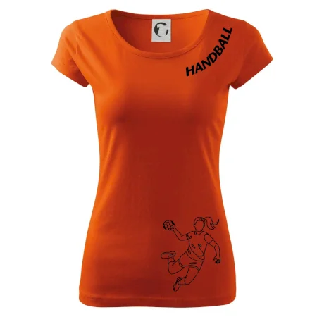 Handball nápis šikmo  - holka