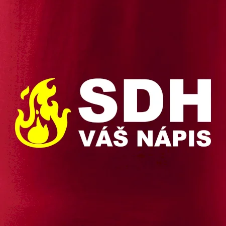 SDH nápis (oheň, název sboru - vlastní nápis)