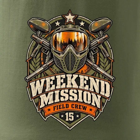 Víkendová mise vintage paintball odznak