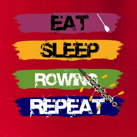 Eat sleep rowing repeat barevné