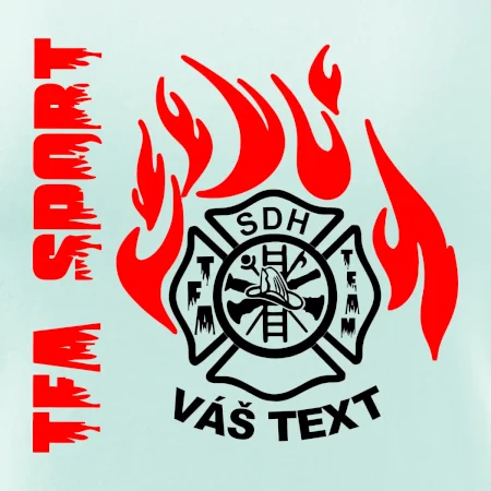 TFA Sport SDH (červený oheň) - Vlastní nápis