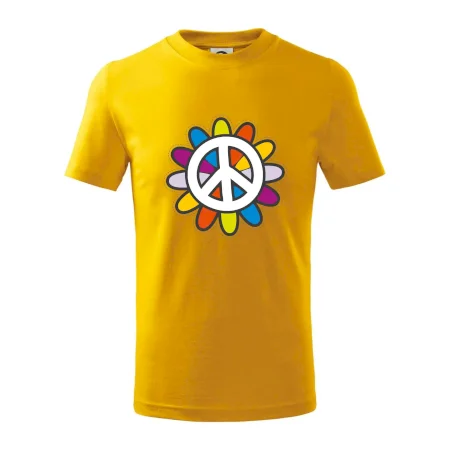 Peace symbol s kreslenou květinou