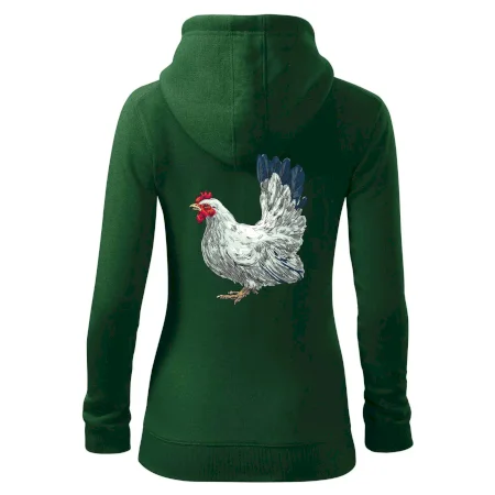 Slepice kreslená bílá