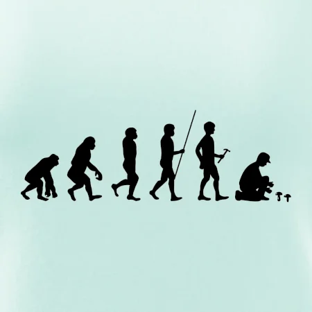 Evoluce houbař muž
