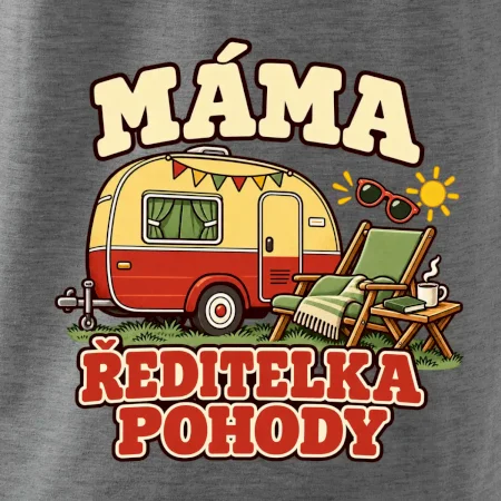 Máma ředitelka pohody rodinné kempování s karavanem