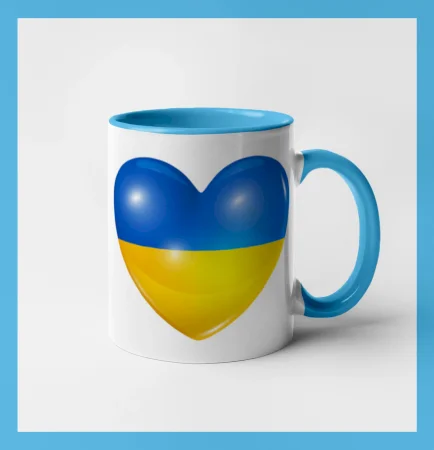 Ukrajina srdce vlajka