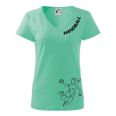 Handball nápis šikmo  - holka