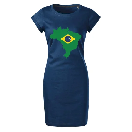 Brazílie vlajka v mapě