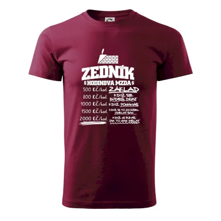 Hodinová mzda zedník