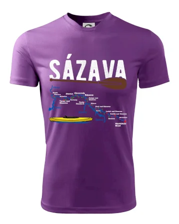Mapa řeky Sázavy