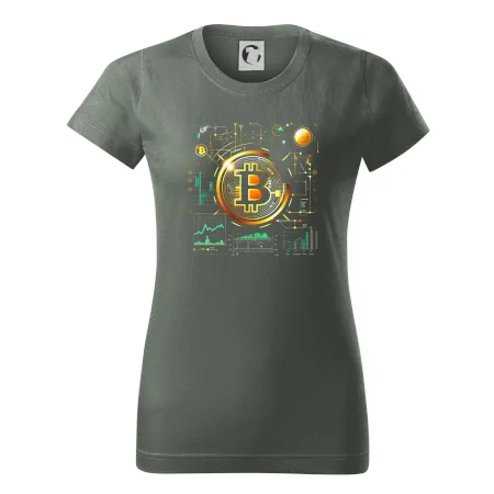 Bitcoin logo s grafy