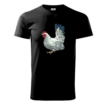 Slepice kreslená bílá