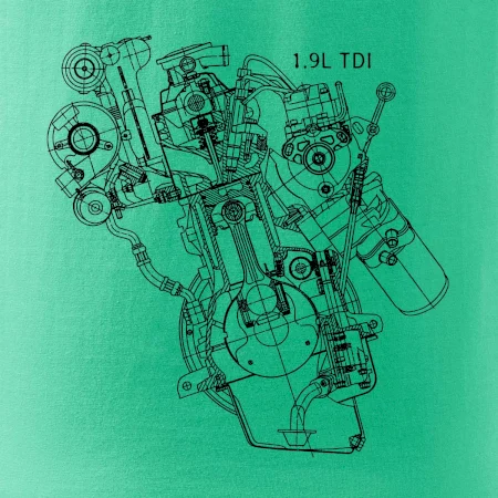 Motor Škoda/ VW 1.9L  TDI z boku