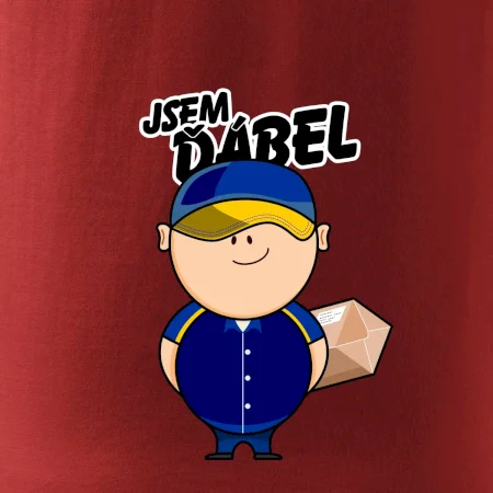 Jsem ďábel doručovatel modro žlutý