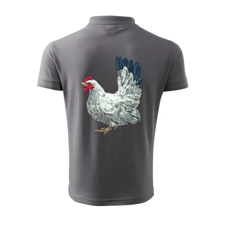 Slepice kreslená bílá