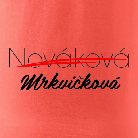 Svatební triko - změna příjmení