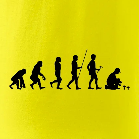 Evoluce houbař muž