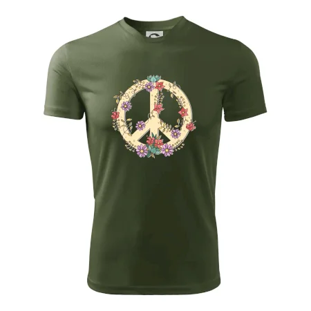 Peace symbol pískový