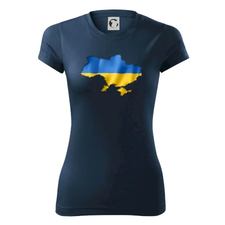 Ukrajina vlajka mapa