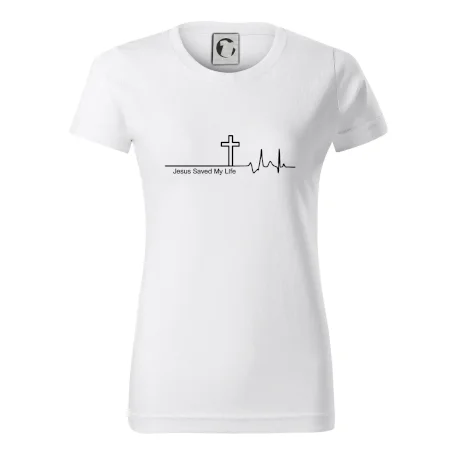 Jesus Saved My Life kříž ekg