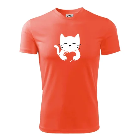 Kočka drží srdce