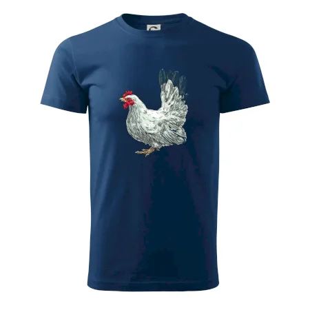 Slepice kreslená bílá