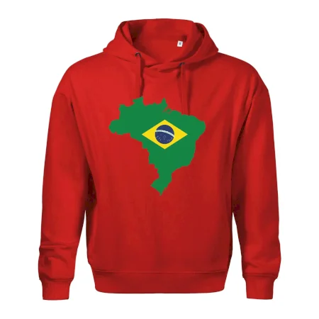 Brazílie vlajka v mapě