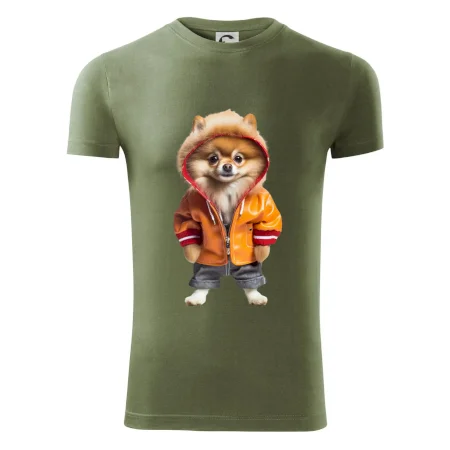 Pomeranian v bundě
