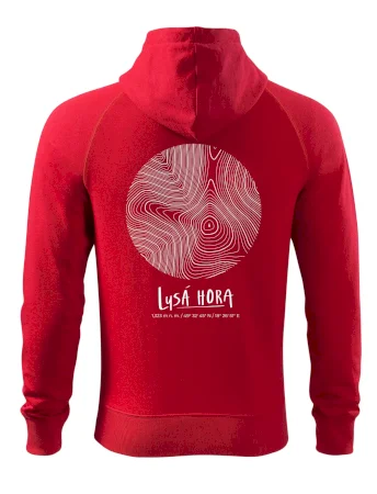 Lysá hora - vrstevnice v kruhu
