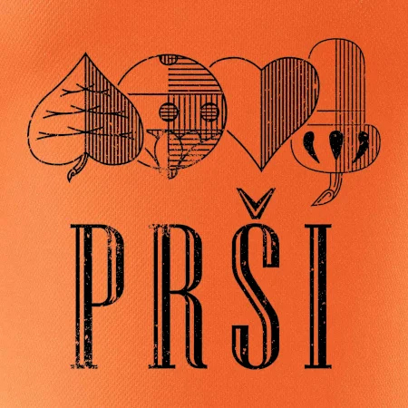 Prší - nápis