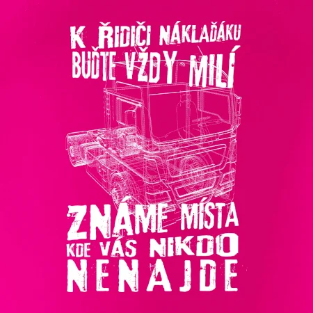 K řidiči náklaďáku buďte vždy milý