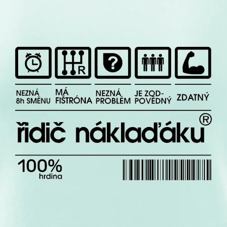 Čárový kód řidič náklaďáku