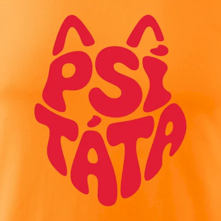 Psí táta nápis v hlavě