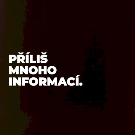 PŘÍLIŠ MNOHO INFORMACÍ.