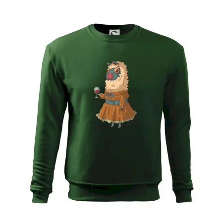 Alpaka s vínem žena