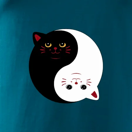 Kočky jin jang barevné