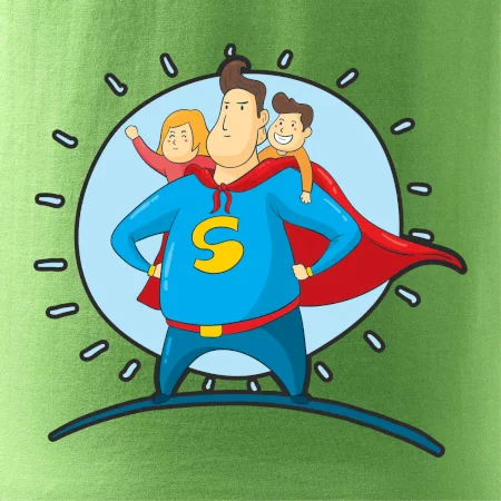 Táta superman - holka a kluk