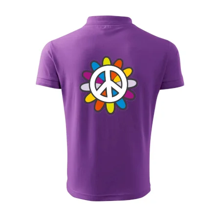 Peace symbol s kreslenou květinou