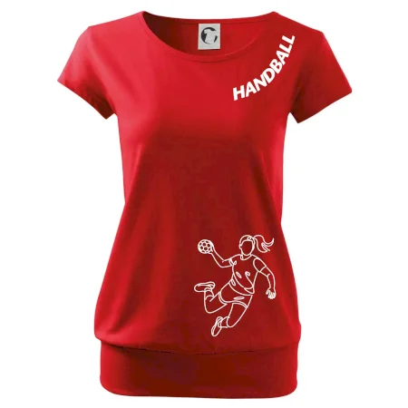 Handball nápis šikmo  - holka