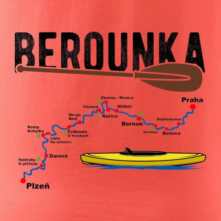 Mapa řeky Berounky