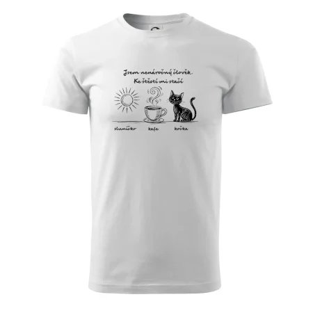 Jsem nenáročný člověk. Ke štěstí mi stačí sluníčko kafe kočka